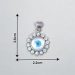 Load image into Gallery viewer, 925 Sterling Silver Evil Eye Pendant with Cubic Zirconia For Unisex - Taraash

