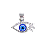 925 Sterling Silver Eye Design Pendant with CZ For Unisex - Taraash