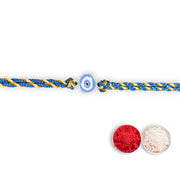 925 Sterling Silver Eye Motif Rakhi Bracelet Rakhi For Brother - Taraash