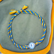 925 Sterling Silver Eye Motif Rakhi Bracelet Rakhi For Brother - Taraash