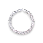 925 Sterling Silver Fancy Chain Bracelet For Mens - Taraash