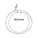Load image into Gallery viewer, 925 Sterling Silver Fancy Plain Chain With Beads Anklet for Women - Taraash
