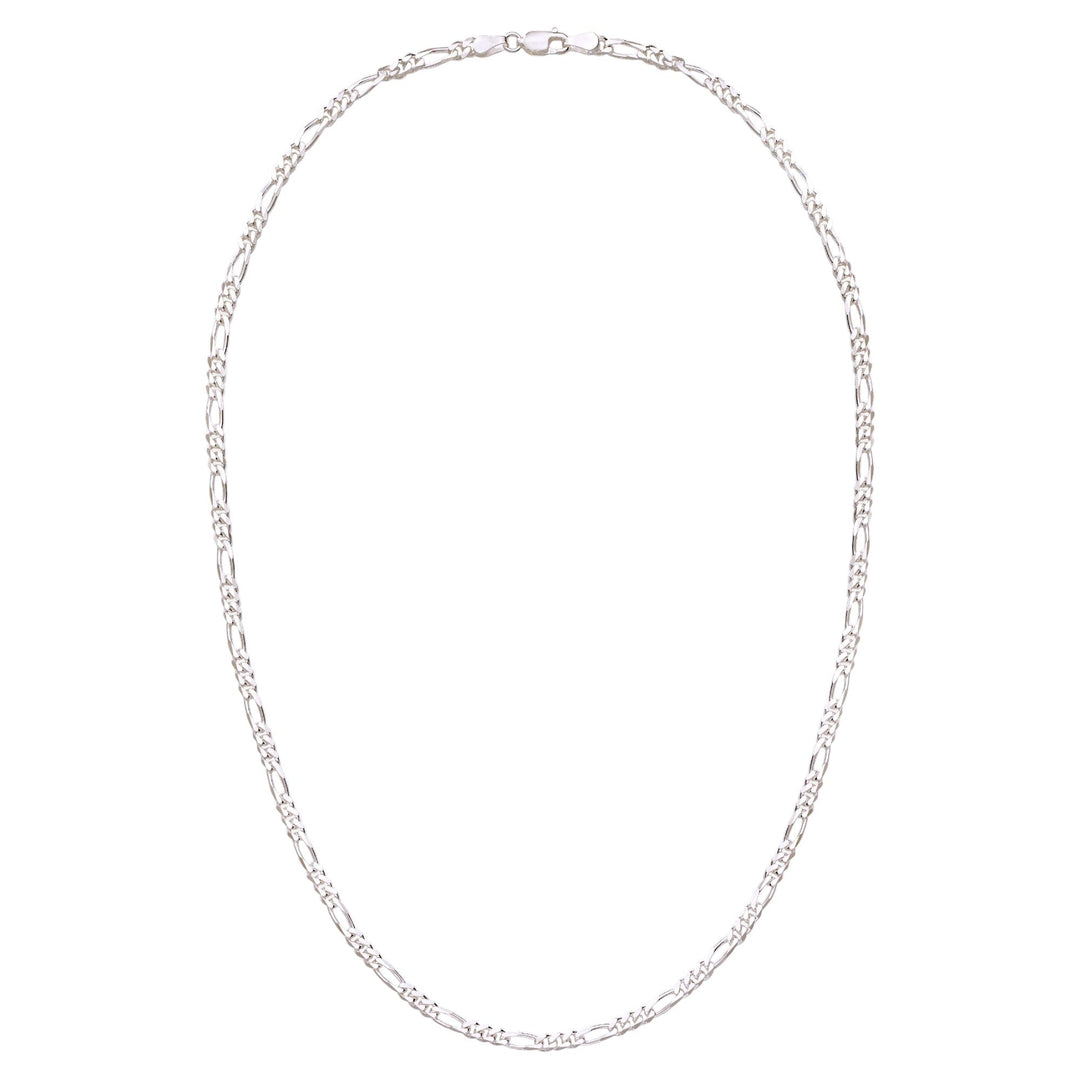 925 Sterling Silver Figaro 15 inch Chain for Kids - Taraash
