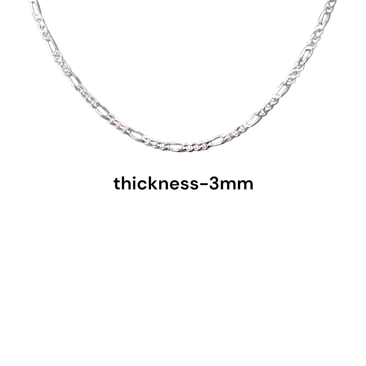 925 Sterling Silver Figaro 15 inch Chains for Kids – Taraash