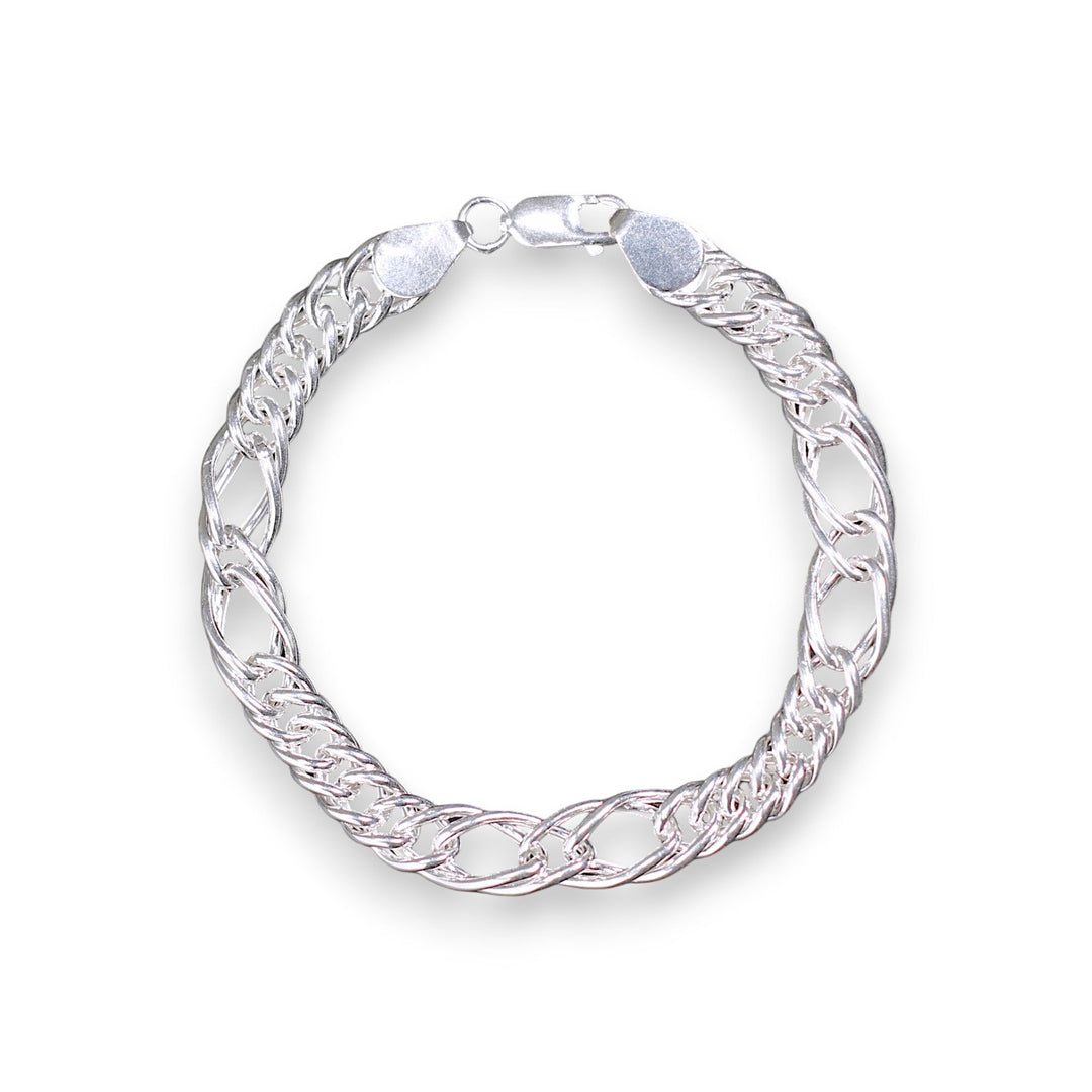 925 Sterling Silver Figaro Chains Bracelet For Mens - Taraash