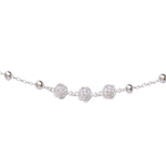 Load image into Gallery viewer, 925 Sterling Silver Floral Charm Beaded Anklet for Women - Taraash
