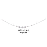 925 Sterling Silver Floral Charm Beaded Single Anklet for Women - Taraash