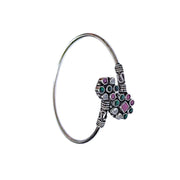 925?áSterling?áSilver?áFloral?áCluster?áWomen?áSilver?áBangle - Taraash