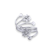 925 Sterling Silver Floral Openable Single Toe Ring for Women - Taraash