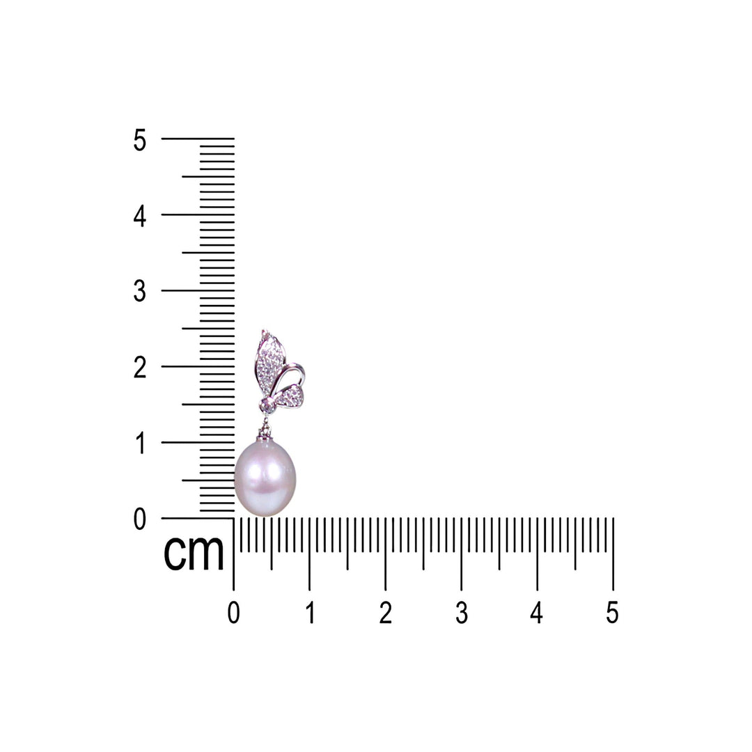 925 Sterling Silver Flower & Pearl Drop CZ Jewelry Set for Women - Taraash