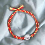 Load image into Gallery viewer, 925 Sterling Silver Ganpati Motif Thread Rakhi For Brother - Taraash
