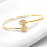 925 Sterling Silver Gold Plated CZ Bangle For Girls/Women - Taraash