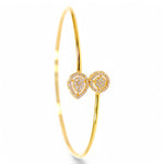 Load image into Gallery viewer, 925 Sterling Silver Gold Plated CZ Bangle For Girls/Women - Taraash