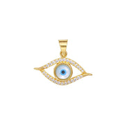 925 Sterling Silver Gold Plated Evil Eye Pendant For Women - Taraash