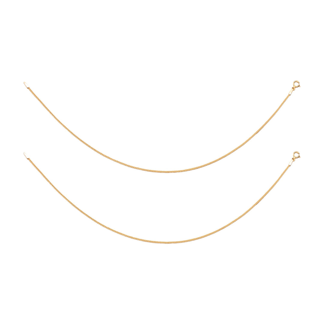 925 Sterling Silver Gold Plated Fox Tail Anklets for Women - Taraash