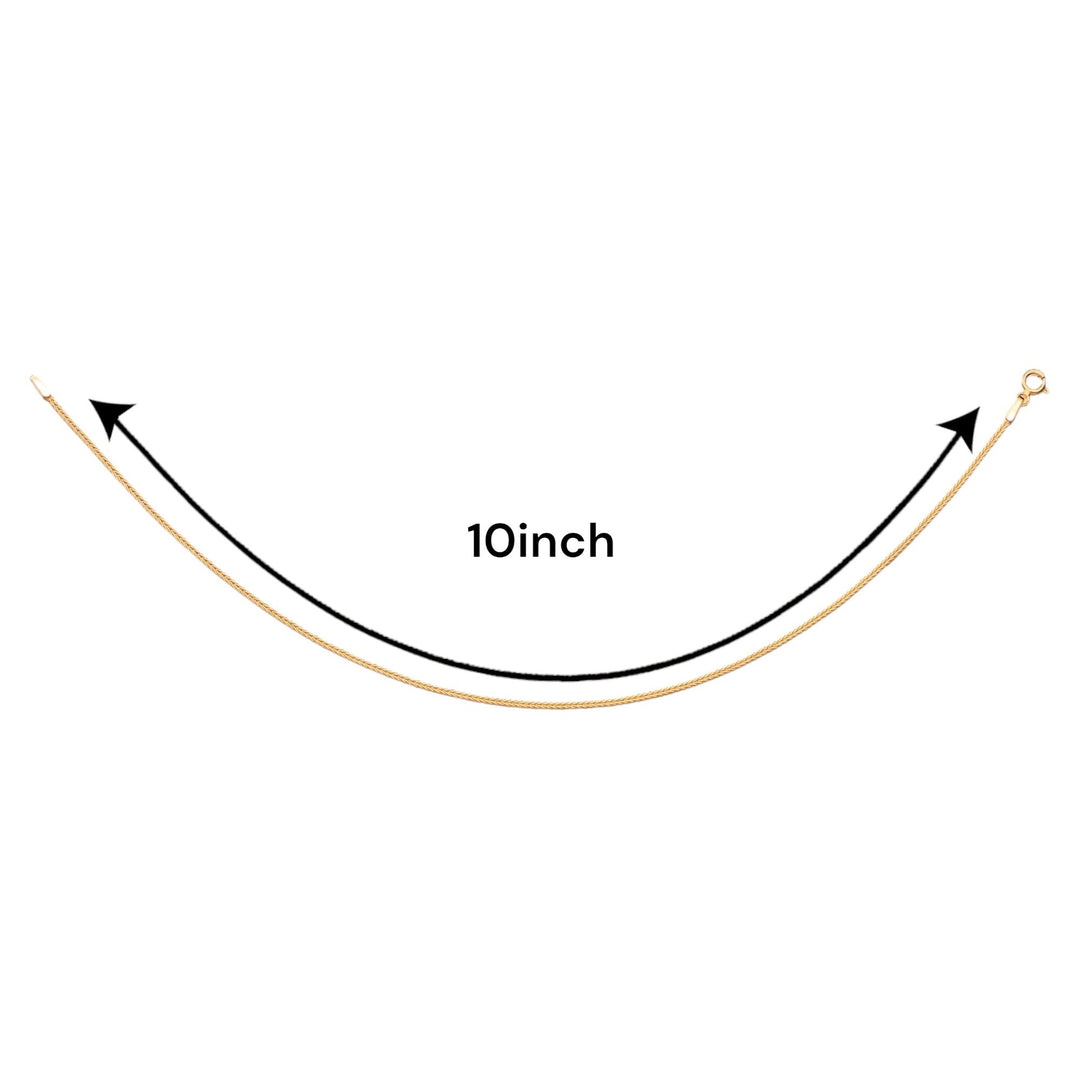 925 Sterling Silver Gold Plated Fox Tail Anklets for Women - Taraash