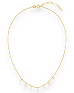 Load image into Gallery viewer, 925 Sterling Silver Gold Plated Triangle Charms CZ Necklace for Women - Taraash
