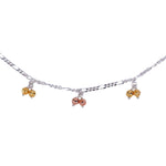 Load image into Gallery viewer, 925 Sterling Silver Gold &amp; Rose Gold Small Bead Anklet for Kids - Taraash
