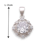 Load image into Gallery viewer, 925 Sterling Silver Halo Solitaire Cz Pendant For Women - Taraash