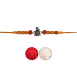 Load image into Gallery viewer, 925 Sterling Silver Hanuman Motif With Rudraksha Beaded Rakhi for Brother - Taraash
