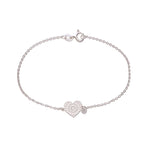 Load image into Gallery viewer, 925 Sterling Silver Heart CZ Charm Bracelet for Women - Taraash
