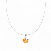 925 Sterling Silver Honey Bee Enamel Chain with Pendant for Girls - Taraash