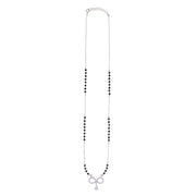 925 Sterling Silver Infiniti Charm Beaded Mangalsutra for Women - Taraash