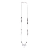 925 Sterling Silver Infiniti Charm Beaded Mangalsutra for Women - Taraash