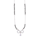 925 Sterling Silver Infiniti Charm Beaded Mangalsutra for Women - Taraash