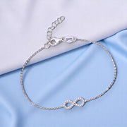 925 Sterling Silver Infinity CZ Bracelet Gift for Womens - Taraash