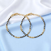 925 Sterling Silver Infinity Nazriya Gold Plated Bracelet for Kids - Taraash