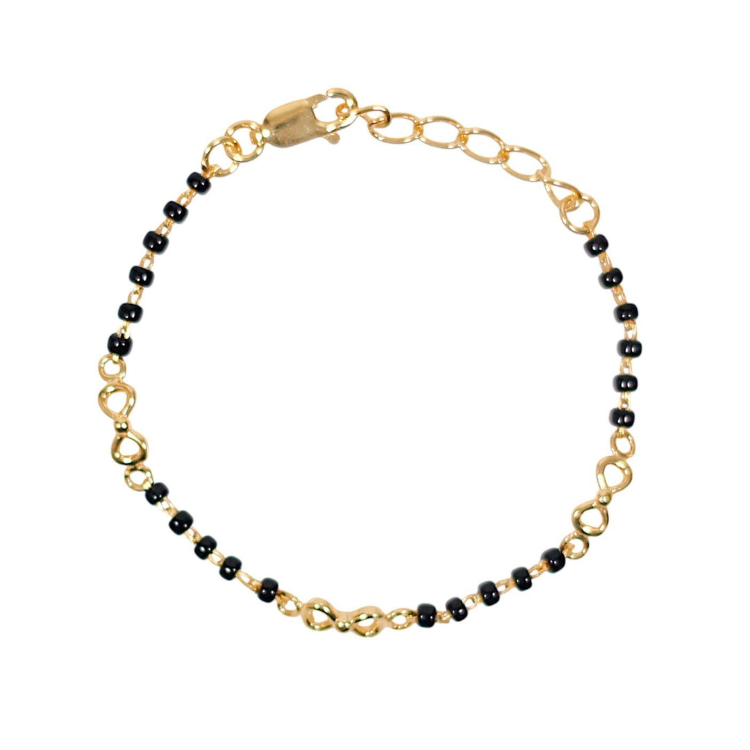 925 Sterling Silver Infinity Nazriya Gold Plated Bracelet for Kids - Taraash
