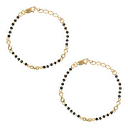 925 Sterling Silver Infinity Nazriya Gold Plated Bracelet for Kids - Taraash