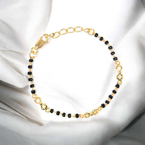 925 Sterling Silver Infinity Nazriya Gold Plated Bracelet for Kids - Taraash