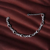 925 Sterling Silver Infinity Oval CZ Bracelet for Women - Taraash