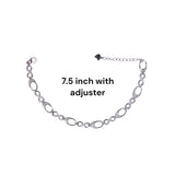 925 Sterling Silver Infinity Oval CZ Bracelet for Women - Taraash