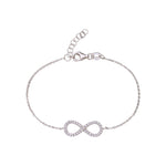 Load image into Gallery viewer, 925 Sterling Silver Infinity Shimmering CZ Bracelet Gift for Womens - Taraash
