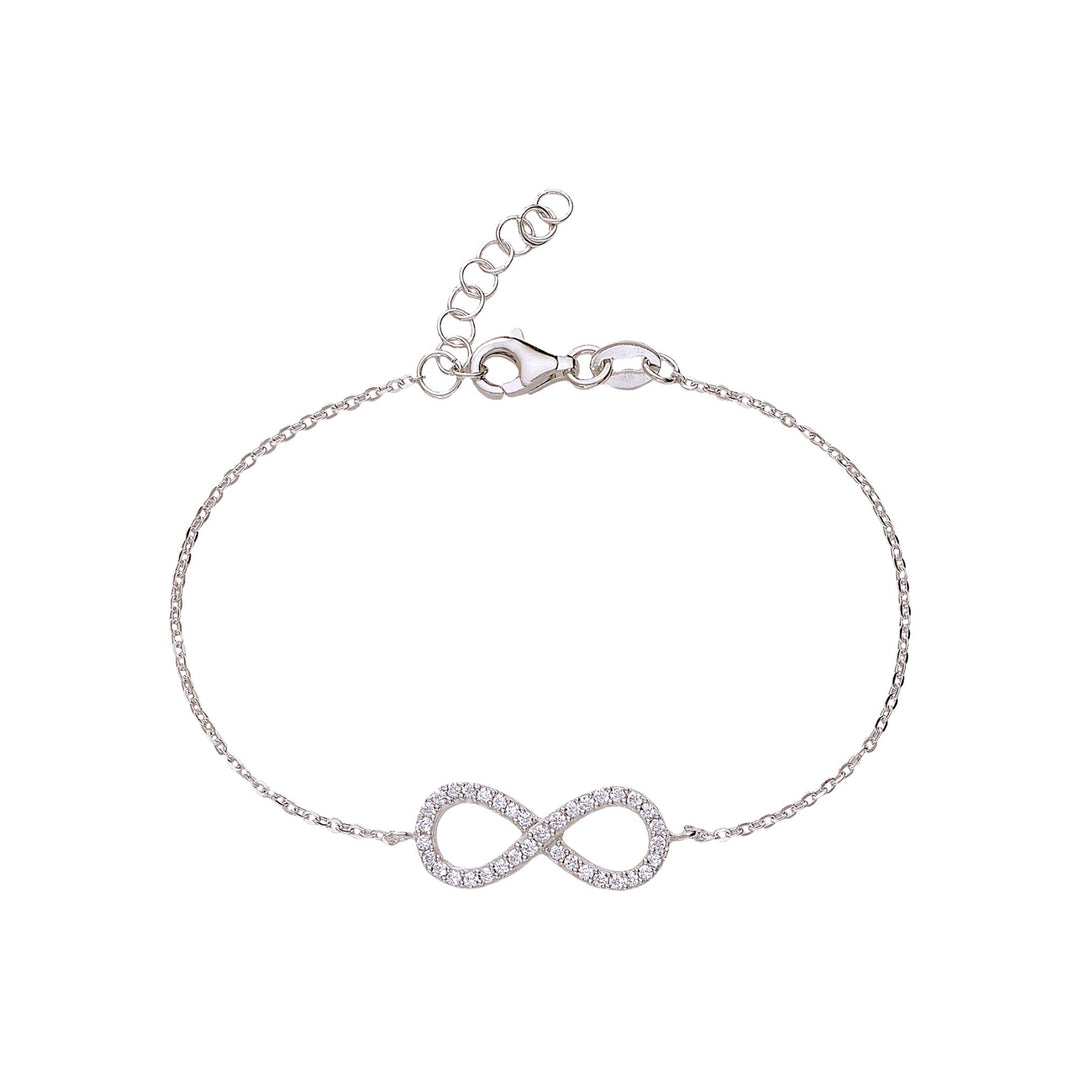 925 Sterling Silver Infinity Shimmering CZ Bracelet Gift for Womens - Taraash