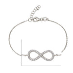 Load image into Gallery viewer, 925 Sterling Silver Infinity Shimmering CZ Bracelet Gift for Womens - Taraash
