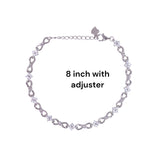925 Sterling Silver Infinity Square CZ Bracelet for Women - Taraash