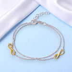 Load image into Gallery viewer, 925 Sterling Silver Intertwined Chains Infinity Bracelet Gift for Womens / Girls - Taraash
