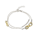 Load image into Gallery viewer, 925 Sterling Silver Intertwined Chains Infinity Bracelet Gift for Womens / Girls - Taraash
