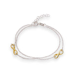 Load image into Gallery viewer, 925 Sterling Silver Intertwined Chains Infinity Bracelet Gift for Womens / Girls - Taraash
