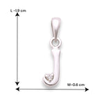 Load image into Gallery viewer, 925 Sterling Silver &quot;J&quot; Letter Cz Pendant For Men And Women - Taraash
