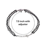 Load image into Gallery viewer, 925 Sterling Silver Layer Black Beads Mangalsutra Adjustable Bracelet for Women - Taraash