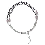 Load image into Gallery viewer, 925 Sterling Silver Layered Black and Silver Beads Mangalsutra Bracelet for Women - Taraash