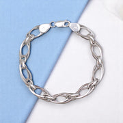 925 Sterling Silver Link Chain Bracelet For Mens - Taraash
