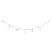 925 Sterling Silver Link Chain Multi Bird Charm Single Anklet for Women - Taraash