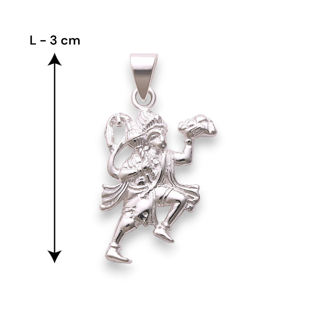 925 Sterling Silver Lord Hanuman Pendant For Mens - Taraash