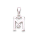 Load image into Gallery viewer, 925 Sterling Silver &quot;M&quot; Letter Cz Pendant For Men And Women - Taraash
